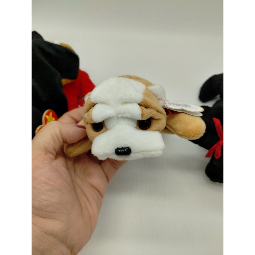 5 Ty Beanie Baby Plush Toy Vintage 90's Puppy Dog Rover Wrinkles GiGi Nanook Dob - Picture 8 of 11